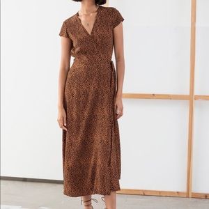 AndOtherStories leopard print wrap dress
